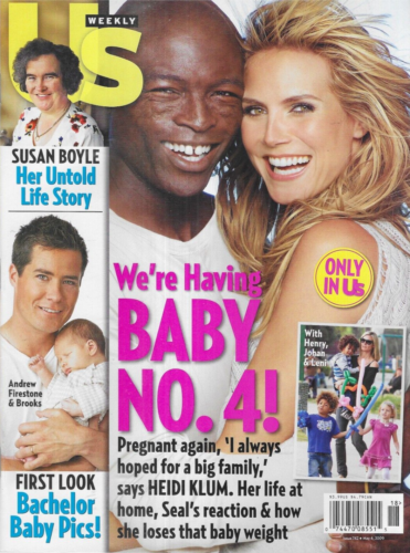 Us Weekly Magazine Seal Heidi Klum Susan Boyle Bachelor Real Housewives 2009 - Afbeelding 1 van 12