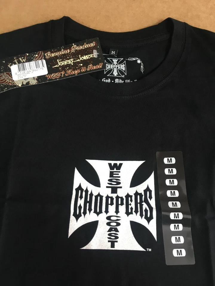 CAMISETA CROSS ORIGINAL WEST COAST CHOPPERS CRUZ NEGRA/BLANCA **TOTALMENTE NUEVA** Foto 3 de 3