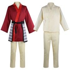 Costumi Cosplay Principessa Mulan Halloween Carnevale Abiti Kimono Rosso