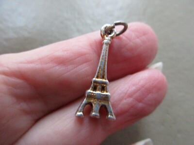 VINTAGE GOLDFARBEN EIFFELTURM PARIS FRANKREICH ANHÄNGER CHARM ANHÄNGER ARMBAND VALENTINSTAG