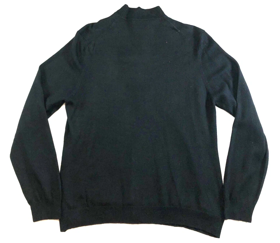 Chaqueta Suéter Confort Chic Mujer Seda Cachemira Cremallera Talla L Negra Estrás Flor Foto 4 de 4