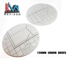 3D Printed - 130mm Scenic Urban City Street Bases - 2 Styles