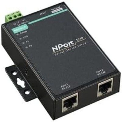 MOXA NPort 5210-T 2Port Device Server 10/100M Ethernet RS-232 RJ45 8pin 12-48VDC