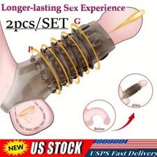 Men Penis Sheath Penis Sleeve Girth Extender Erection Enlarger Enhancer Extender