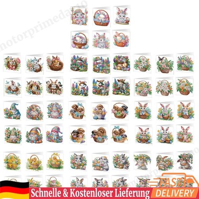 6pcs Easter Diamond Painting Greeting Cards DIY Diamond Art Cards Handmade