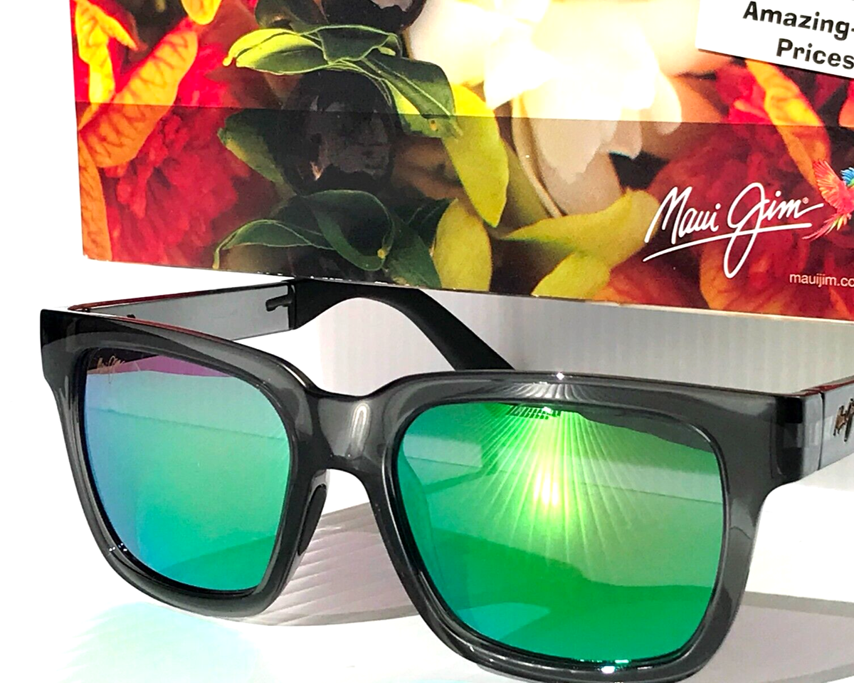 NEW Maui Jim MONGOOSE Smoke Grey POLARIZED Maui Green Lens  display picture 3