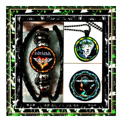 WINGER ROCK BAND   SET OF THREE   BRACELET  NECKLACE  PIN