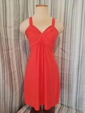 Ambrielle Sleeveless Short Sundress Womens Size S/CH Orange  Lightweight Flowy