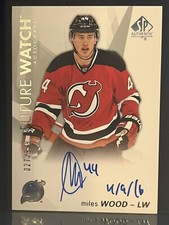 2016-17 SP Authentic Future Watch Card #145-Miles Wood-Serial # 027 of 999