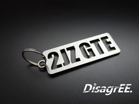 "SchlüSselanhäNger \"2JZ Gte\" FüR Toyota Supra Turbo JZA80 - Edelstahl GebüRstet"