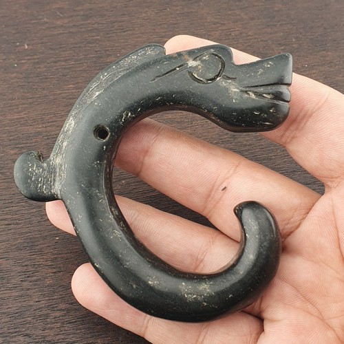 Pietra antica magnetica nera giada pietra scultura animali amuleto perlina - Foto 12 di 18