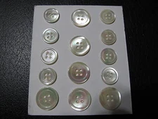 GENUINE PEARL blazer BUTTON Set coat Suit Surplus Sew Trims 24/30 db 14 pcs