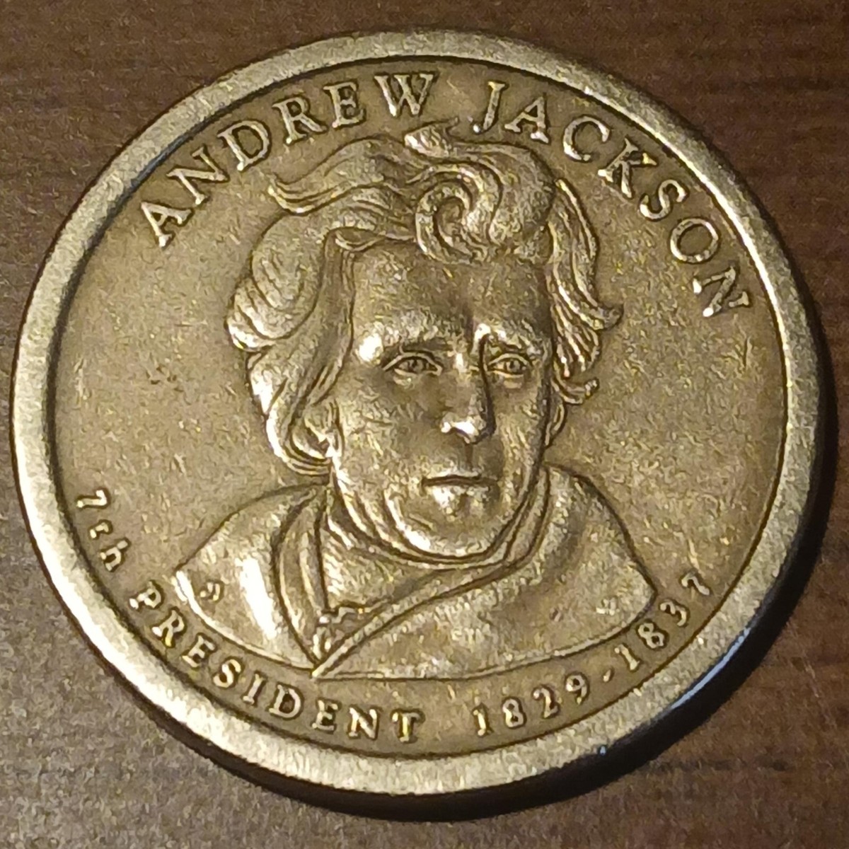 Andrew Jackson Presidential Dollar Coin - 7th US President 1829