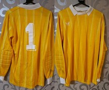 ERIMA VINTAGE TEMPLATE 1980s GOALKEEPER FOOTBALL SHIRT Yellow JERSEY Trikot (L)