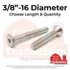 3/8"-16 Stainless Steel Flat Socket Head Cap Screws (Choose Length & Qty)