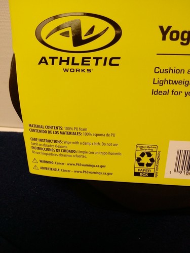 Athletic Works schwarze Yoga-Pad 7,28 Zoll 100 % PU-Schaum 2er-Set Pads - Bild 7 von 8