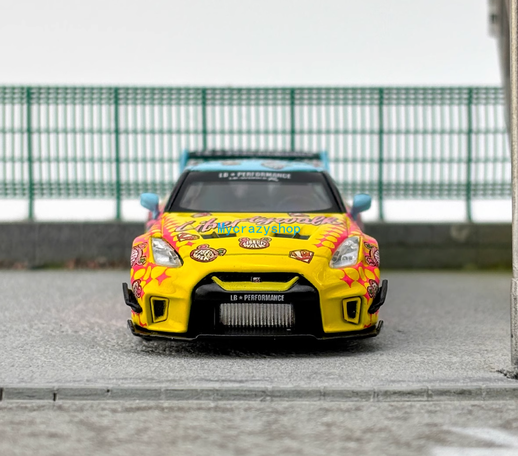 CR MINIGT 1:64 LBWK Kuma 35GT-RR R35 GTR Sports Model Diecast