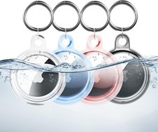 4 Pack Airtag Keychain Waterproof, Air Tag Holder for Apple Airtag GPS Tracker