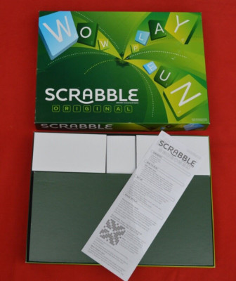 MATTEL - MODERNES SCRABBLE-SET - EIN- ODER ZWEIMAL BENUTZT.    SUPER ZUSTAND!
