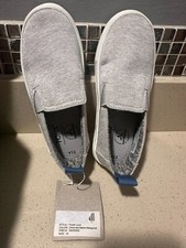 TOMS Youth Luca Drizzle Grey Melange Knit Pull-On Shoes Size 12
