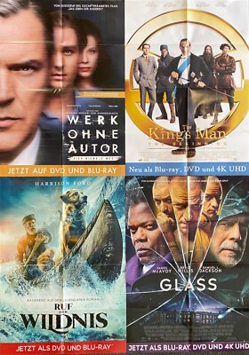 4 St Poster Film Plakate A1 Ruf der Wildnis Glass Werk ohne Autor The Kings Man 