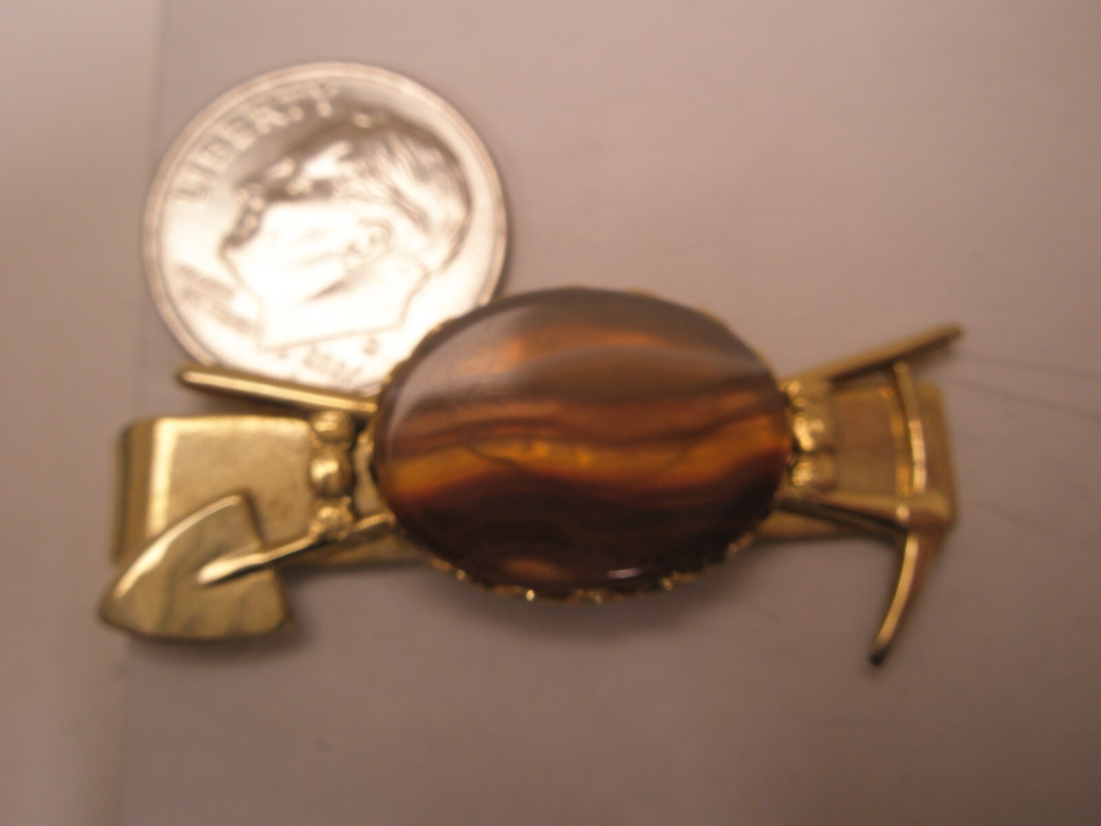 Pick Shovel Agate Prospector Tools Vintage Tie Bar Clip opal hunter