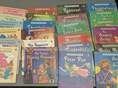 Set of 24 Vintage Enchanted Tales/Little Dinosaur Adventure Books by Leap Frog (