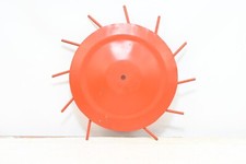 Industrial Salvage Farm Rusty Rotary Hoe Wheel Orange Cultivator Disk #2