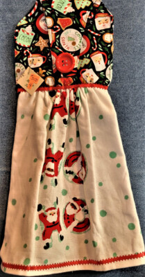 NEW*Handmade ''Have A Southern Fried Christmas!'' Hanging Kitchen Hand Towel #3170