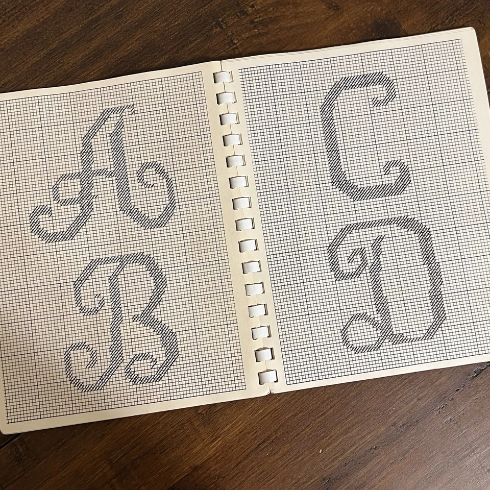 Vintage ‘82 The Book of ABCs Alphabet Letters Cross Stitch Pattern Book - Image 4 of 4