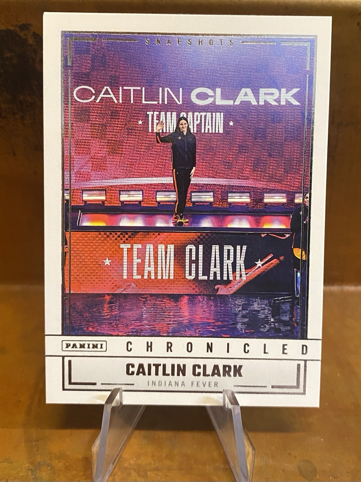 2025 Panini Caitlin Clark Chronicled #98 Snapshots Team Captain Team Clark Fever