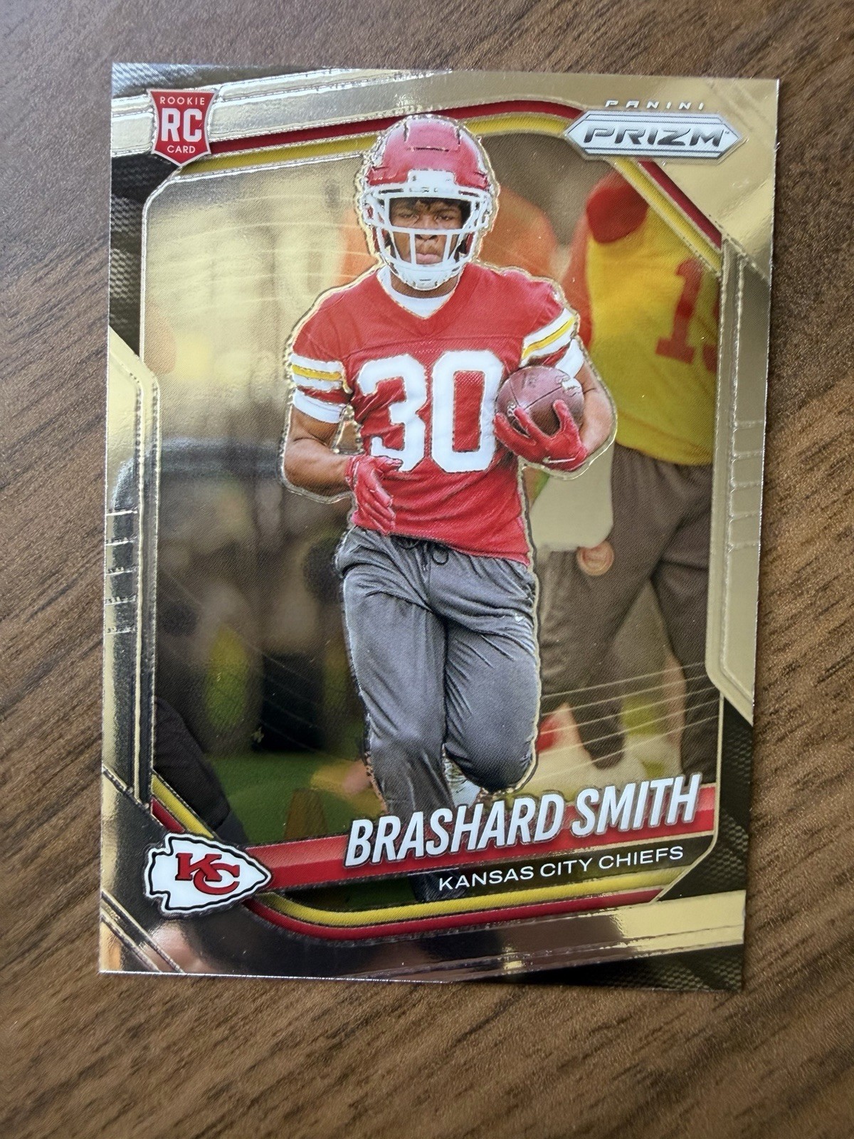 2025 Panini Prizm Rookies Brashard Smith #308 Silver Prizm RC Chiefs