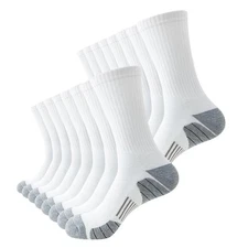 8 Pairs Mens Athletic Crew Socks Cushion Running Work Breathable Outdoor Sock...