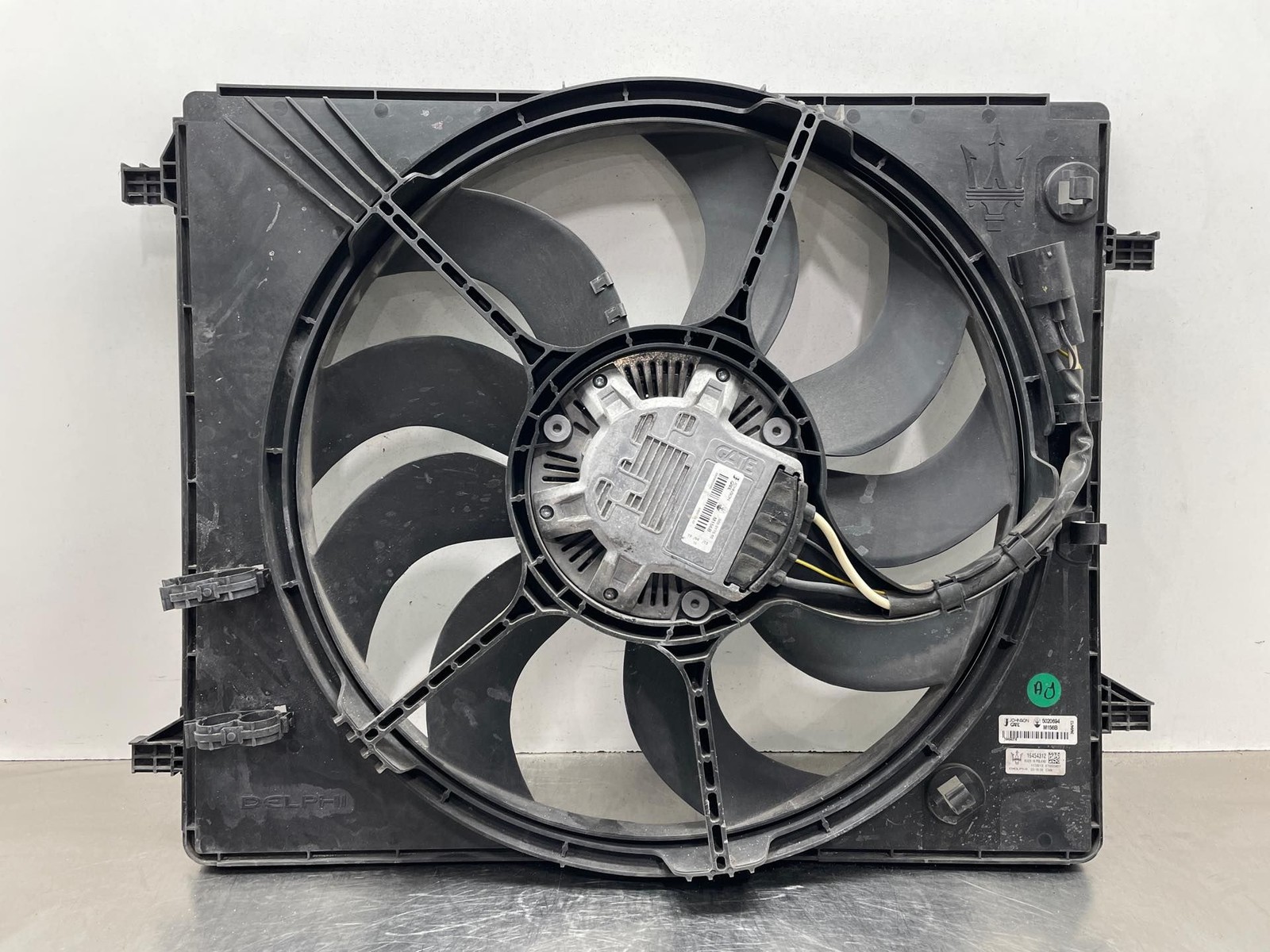 2014 Maserati Quattroporte Radiator Cooling Fan Assembly 51k Miles OEM 16454312