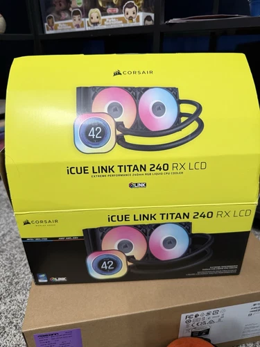 CORSAIR iCUE LINK TITAN 240 RX Liquid CPU Cooler with RGB Lighting - Black CW-90