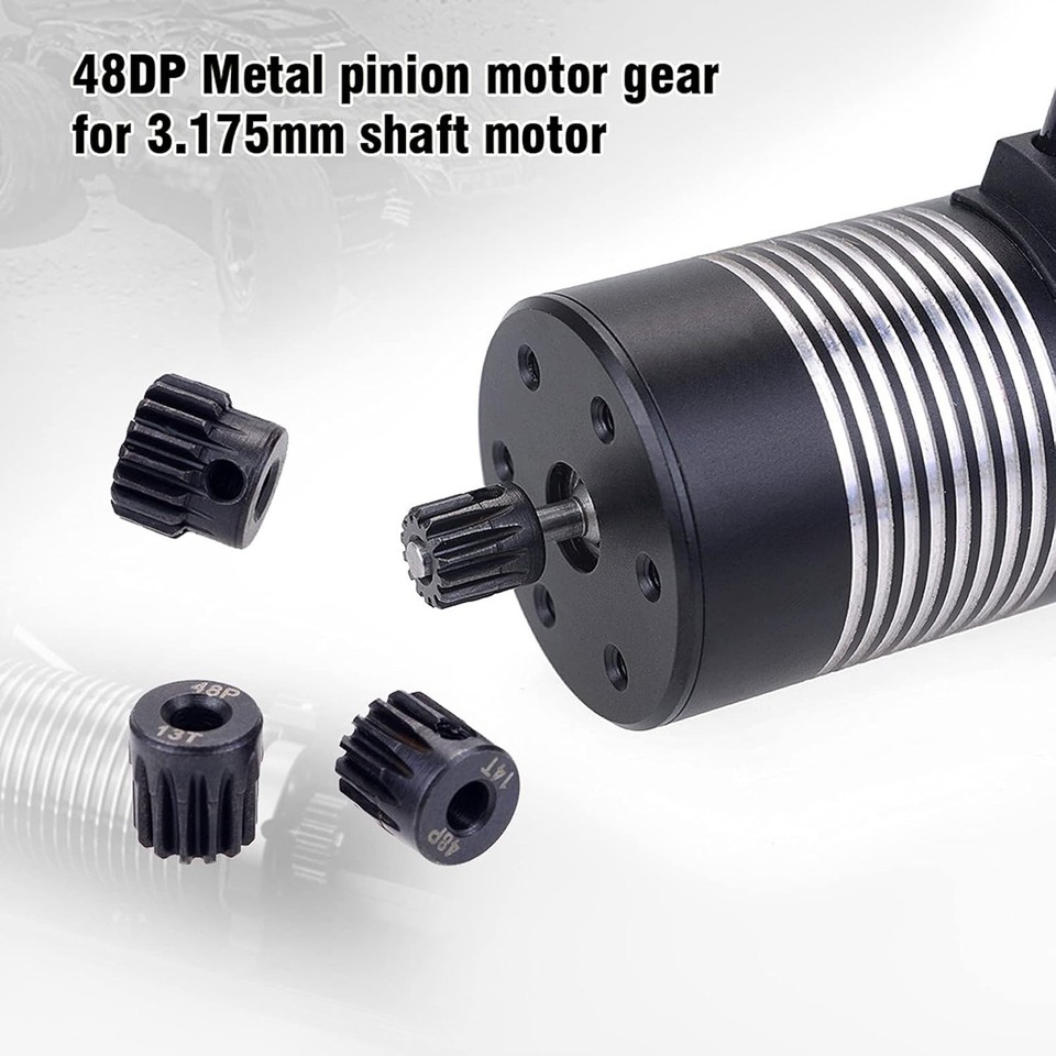 QUARKZMAN 48P Ritzel-Set 5 Stück (13T-17T) Für 3,175 Mm Welle – Gehärteter Stahl Für RC Autos