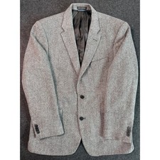 Tommy Hilfiger Mens 42R Grey Wool Pinhead Pinpoint Blazer Sport Coat Jacket