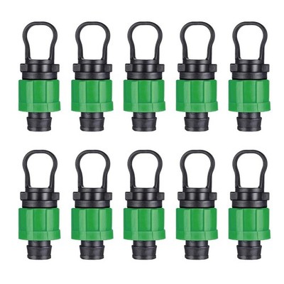10Pcs Drip End Fitting For With 16mm Drip Tape Tubing Sprinkler For Garden