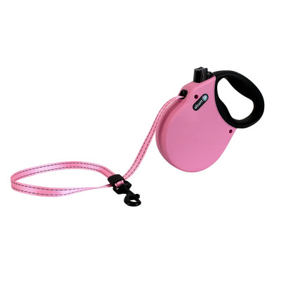 Alcott Adventure 16  Retractable Leash For Dogs Up To 65lbs Wide Flat Belt-Pink