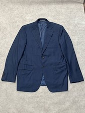 Canali Impeccabile Blazer Uomo Lana Tuta Giacca Cappotto Sportivo Viaggio Taglia L 52R
