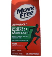 New Schiff Move Free Total Joint Health Advanced Plus MSM - 120 Tablets E09/2028