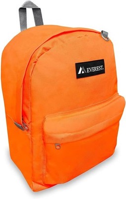 Everest Classic Backpack, Tangerine, One Size