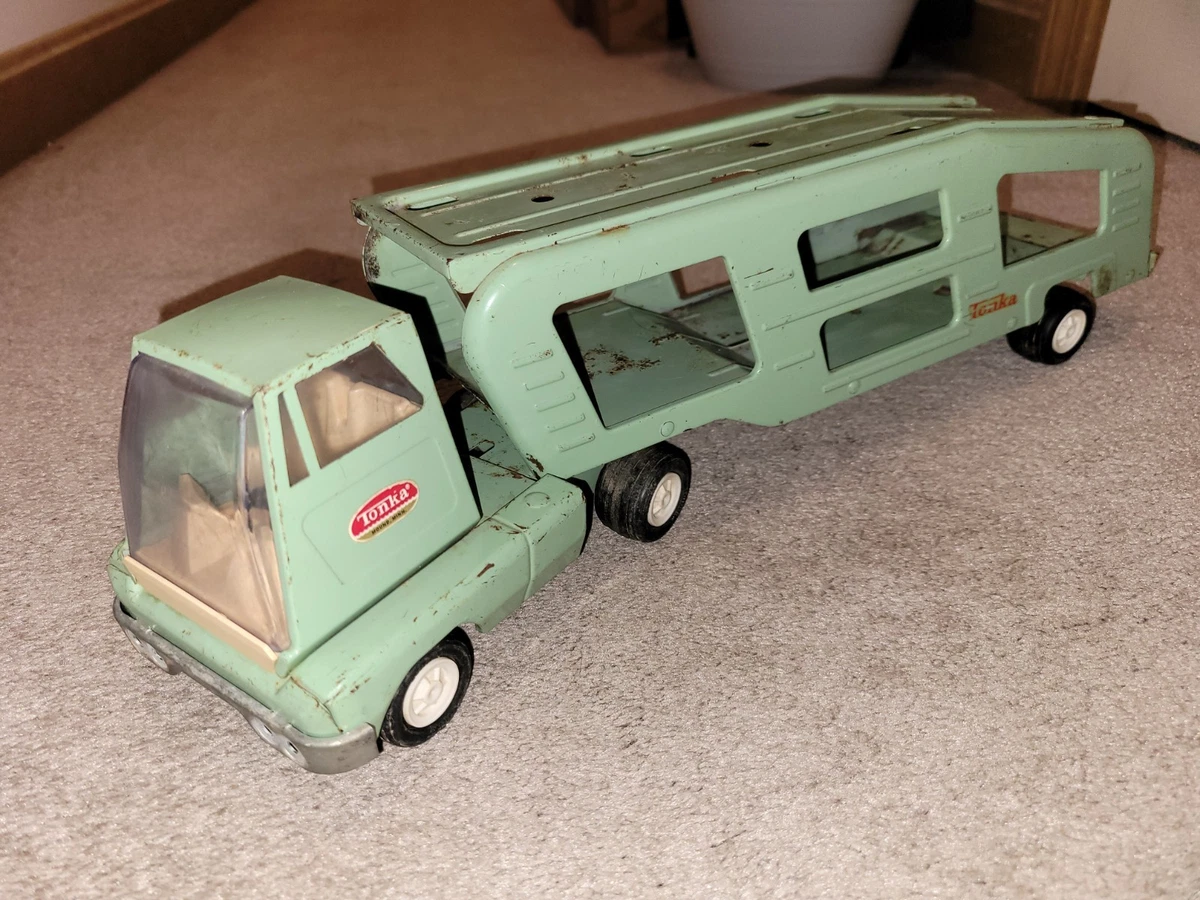 Tonka Auto Carrier ミニカー2台付き 　昭和レア 限定SALE Tonka 1970 Vehicle Year Vintage Manufacture Diecast Car