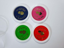 Set of 4 Vintage VIRGINIA IS FOR LOVERS Hearts Plastic Drink COASTERS In Case