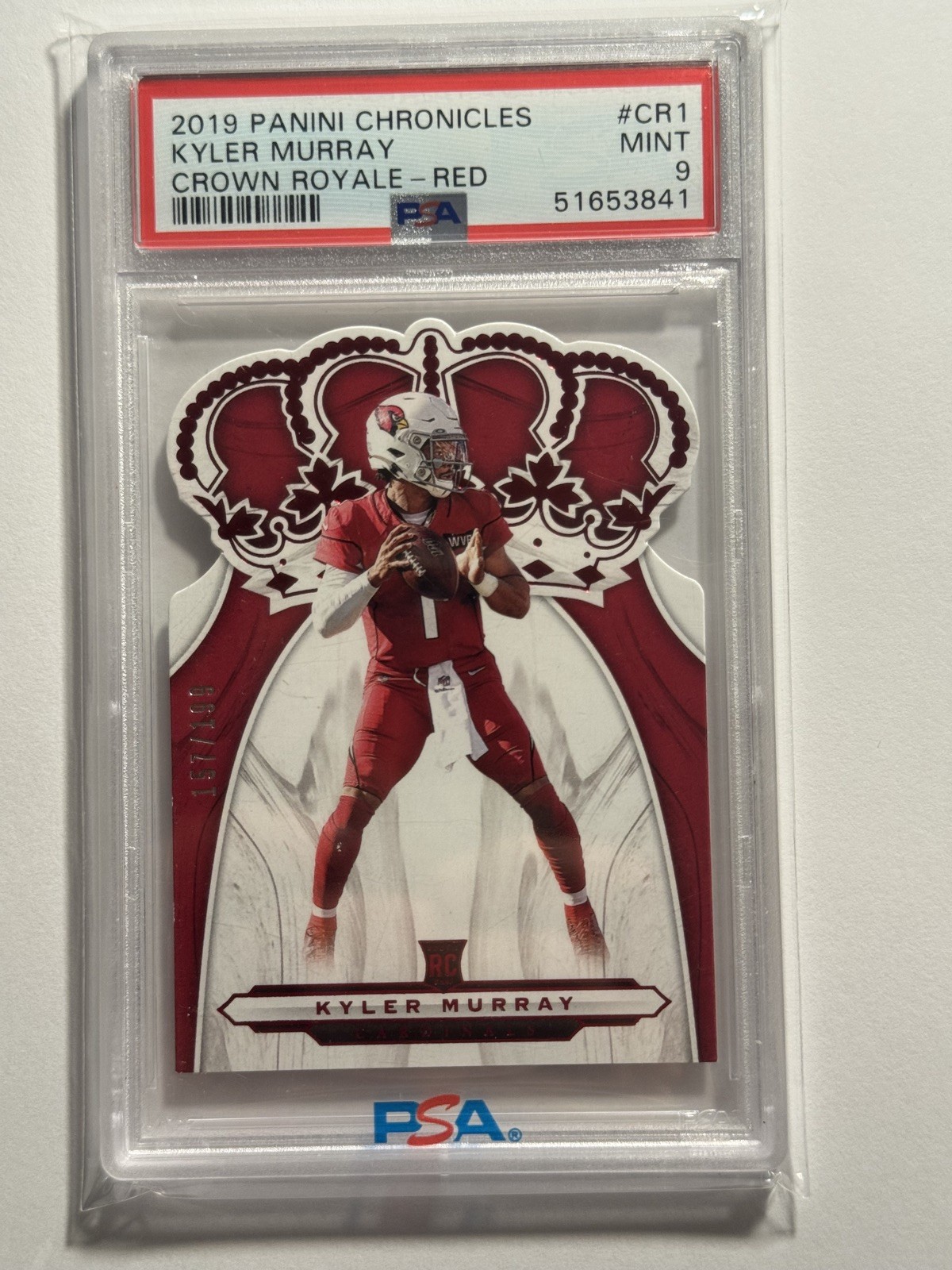 Kyler Murray Panini Chronicles Crown Royale #CR1 Red