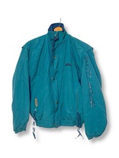 Vintage 90 s Teal Blue Windbreaker Full Zip Size L