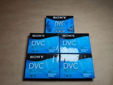 Lot of 5 Sony Mini DV DVC Digital Video Cassette Tape 60 Minute | New Sealed