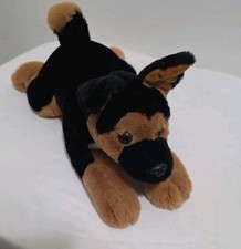 FAO Schwarz German Shepherd Cuddly Lying Plush Stuffed Animal Adopt A Pets 15"
