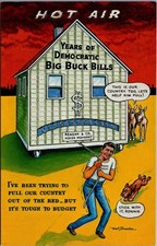 1982 Ronald Reagan Political Cartoon Postcard - 