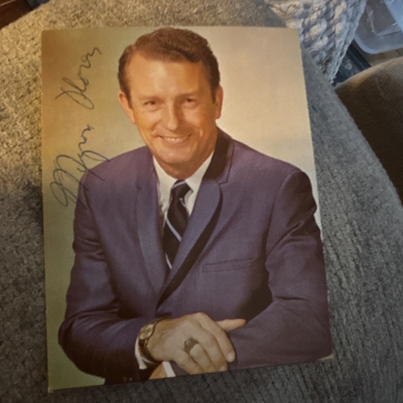 Signed Original Photo Myron Floren & Lawrence Welk "Optimist Creed"